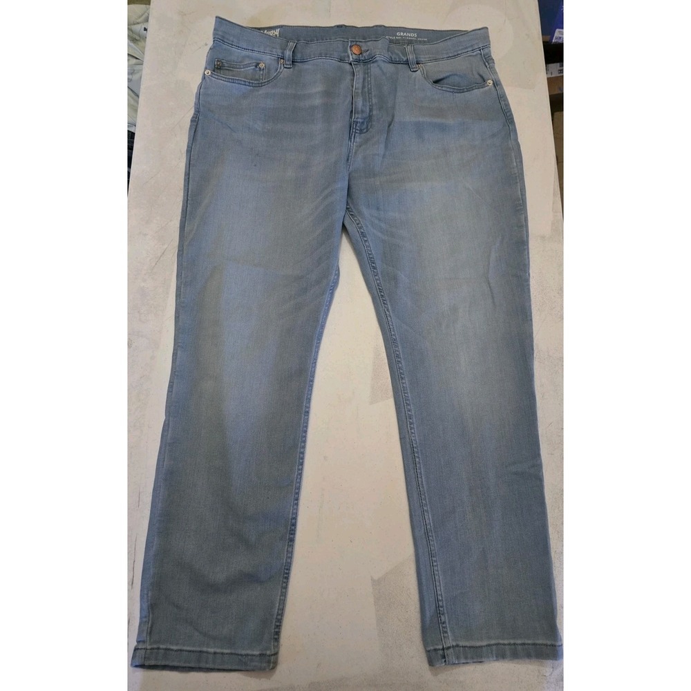 Mugsy Grands Jeans Men's 42x30 Blue Light Stone Washed Stretch